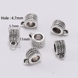 20pcs Antique Necklace Connector Bail Beads Clip Bail Beads Pendant Clasp For DIY Jewelry Making Findings Accessories Supplies