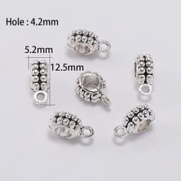 20pcs Antique Necklace Connector Bail Beads Clip Bail Beads Pendant Clasp For DIY Jewelry Making Findings Accessories Supplies