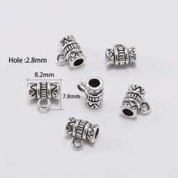 20pcs Antique Necklace Connector Bail Beads Clip Bail Beads Pendant Clasp For DIY Jewelry Making Findings Accessories Supplies