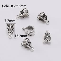 20pcs Antique Necklace Connector Bail Beads Clip Bail Beads Pendant Clasp For DIY Jewelry Making Findings Accessories Supplies