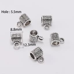 20pcs Antique Necklace Connector Bail Beads Clip Bail Beads Pendant Clasp For DIY Jewelry Making Findings Accessories Supplies