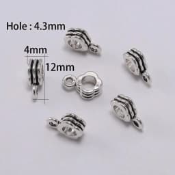 20pcs Antique Necklace Connector Bail Beads Clip Bail Beads Pendant Clasp For DIY Jewelry Making Findings Accessories Supplies