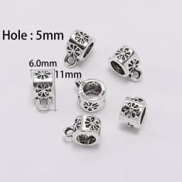 20pcs Antique Necklace Connector Bail Beads Clip Bail Beads Pendant Clasp For DIY Jewelry Making Findings Accessories Supplies