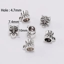 20pcs Antique Necklace Connector Bail Beads Clip Bail Beads Pendant Clasp For DIY Jewelry Making Findings Accessories Supplies