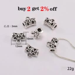 20pcs Antique Necklace Connector Bail Beads Clip Bail Beads Pendant Clasp For DIY Jewelry Making Findings Accessories Supplies
