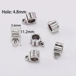 20pcs Antique Necklace Connector Bail Beads Clip Bail Beads Pendant Clasp For DIY Jewelry Making Findings Accessories Supplies