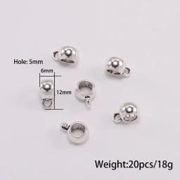 20pcs Antique Necklace Connector Bail Beads Clip Bail Beads Pendant Clasp For DIY Jewelry Making Findings Accessories Supplies