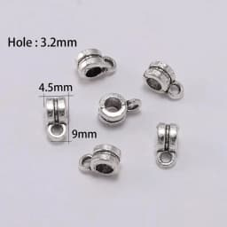 20pcs Antique Necklace Connector Bail Beads Clip Bail Beads Pendant Clasp For DIY Jewelry Making Findings Accessories Supplies