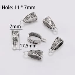 20pcs Antique Necklace Connector Bail Beads Clip Bail Beads Pendant Clasp For DIY Jewelry Making Findings Accessories Supplies