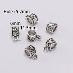 20pcs Antique Necklace Connector Bail Beads Clip Bail Beads Pendant Clasp For DIY Jewelry Making Findings Accessories Supplies