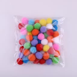 350pcs/lof Mixed 1~3CM Fluffy Colorful Hair Ball Jewelry Hair Fur Pompoms Creative Toys Apparel Handmade DIY Decor Accessories