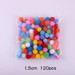 350pcs/lof Mixed 1~3CM Fluffy Colorful Hair Ball Jewelry Hair Fur Pompoms Creative Toys Apparel Handmade DIY Decor Accessories