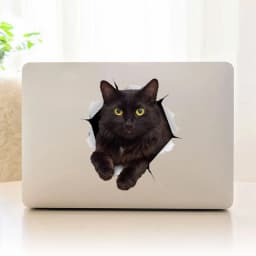 S30979# Self-adhesive Decal RESTING BLACK CAT Car Sticker Motorcycle Laptop Waterproof Auto Decors on Bumper Rear Window