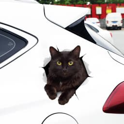 S30979# Self-adhesive Decal RESTING BLACK CAT Car Sticker Motorcycle Laptop Waterproof Auto Decors on Bumper Rear Window
