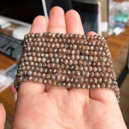 4x3mm Faceted Natural African Labradorite Stone Beads Small Round Loose Rondelle Beads for Jewelry Making DIY Bracelet Earrings