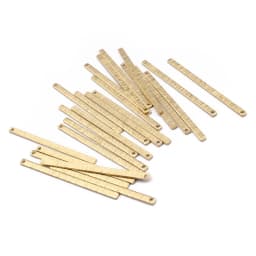 20pcs Textured Brass Jewelry 46.5x2.5mm Long Strip Bar Charms Stick Pendant DIY Earrings Jewelry Making Supplies