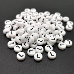 4x7mm Letter A-Z Oblate Alphabet Beads Acrylic  For Jewelry Making DIY Bracelet Necklace Accessories #RoLi