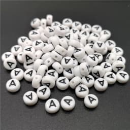 4x7mm Letter A-Z Oblate Alphabet Beads Acrylic  For Jewelry Making DIY Bracelet Necklace Accessories #RoLi