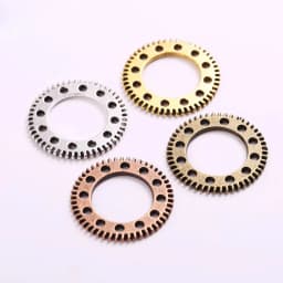10 Pieces/Lot 25mm DIY Steampunk Style Jewelry Accessories Retro Metal Parts Mechanical Gear Necklace Charms For Jewelry Making
