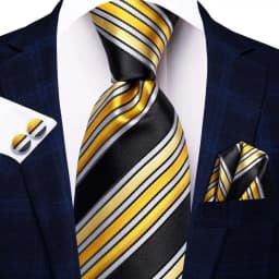 Hi-Tie Luxury Yellow Gold Plaid Paisley Silk Wedding Necktie For Men Fashion Mens Tie Gravatas Gift Business Party Dropshipping