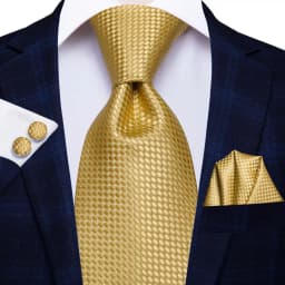 Hi-Tie Luxury Yellow Gold Plaid Paisley Silk Wedding Necktie For Men Fashion Mens Tie Gravatas Gift Business Party Dropshipping