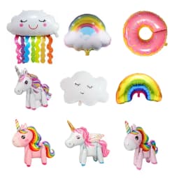 1 Piece Of Big Rainbow Smile White Cloud Donut Lce Cream Aluminum Mold Helium Balloon Children's Birthday Party Toy Decoration