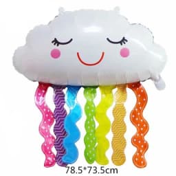 1 Piece Of Big Rainbow Smile White Cloud Donut Lce Cream Aluminum Mold Helium Balloon Children's Birthday Party Toy Decoration