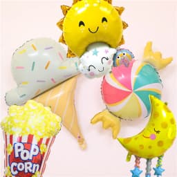 1 Piece Of Big Rainbow Smile White Cloud Donut Lce Cream Aluminum Mold Helium Balloon Children's Birthday Party Toy Decoration