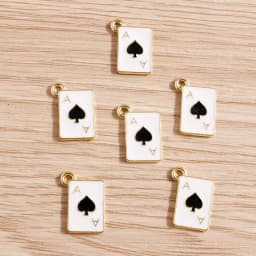 10pcs 11*15mm Enamel Heart A Poker Charms for Jewelry Making Cute Drop Earrings Pendants Necklaces DIY Keychains Accessories