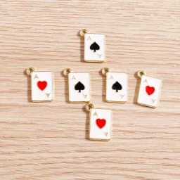 10pcs 11*15mm Enamel Heart A Poker Charms for Jewelry Making Cute Drop Earrings Pendants Necklaces DIY Keychains Accessories
