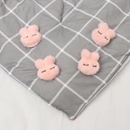 4pcs Cute Plush Rabbit Quilt Holder Non-slip Quilt Blanket Clip One Key to Unlock Blankets Cover Fastener Clip Holder Bed Sheet
