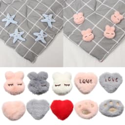 4pcs Cute Plush Rabbit Quilt Holder Non-slip Quilt Blanket Clip One Key to Unlock Blankets Cover Fastener Clip Holder Bed Sheet
