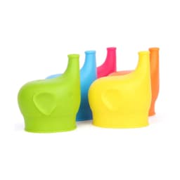 Elephant-Shaped Silicone Cup Lids For Children Kids Drink Bottle Stretchable Proof Leak Silicone Straw Cup Covers Bottle Cover