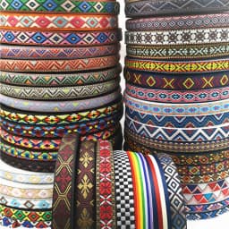 5 Yards 0.78 Inch 20MM Hundreds Styles Geometric Woven Jacquard Embroidered Ribbons DIY Apparel Wrapping Trim Sewing Accessories