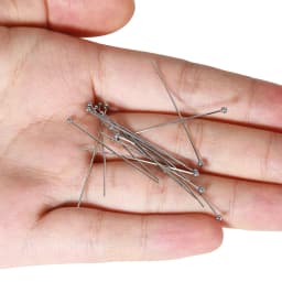 50pcs Stainless Steel Ball Head Pins for DIY Jewelry Making 12-40mm Head Pins Needlework Handmade Components Findings