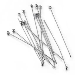 50pcs Stainless Steel Ball Head Pins for DIY Jewelry Making 12-40mm Head Pins Needlework Handmade Components Findings