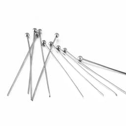 50pcs Stainless Steel Ball Head Pins for DIY Jewelry Making 12-40mm Head Pins Needlework Handmade Components Findings