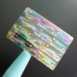 2x3cm Silver High Security Holographic Stickers Authentic Warranty Void Seal Hologram Label with Unique Number Adhesive Label