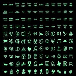 120 Sticker Rocker Switch Label Decal Circuit Panel Glow Luminous Sticker for Car Marine Boat Switches Relays Decoration Labels