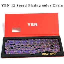 YBN Bicycle Chain Ultralight Black Gold Silver Half All Hollow 10 11 12 Speed Chain MTB Mountain Road Bike Chain for Shimano