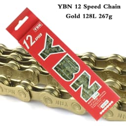 YBN Bicycle Chain Ultralight Black Gold Silver Half All Hollow 10 11 12 Speed Chain MTB Mountain Road Bike Chain for Shimano