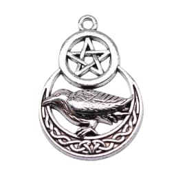 WYSIWYG 5pcs 3 Styles Witch Charms Pentagram Star Crow Charms Pendant For Jewelry Making DIY Jewelry Findings