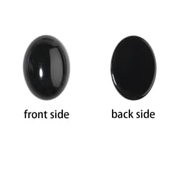 10pcs Natural Stone 10x14/13x18/18x25mm Oval Flatback Black Agate Spacer Cabochon For DIY Jewelry Making Earrings Accessories