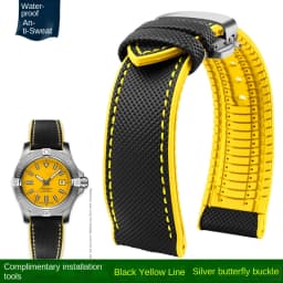 For Omega Tissot MIDO IWC Watchband 19 20mm 22mm Nylon Silicone Bottom Watch Strap Men Waterproof Rubber Wrist Band Accessories