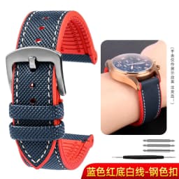 For Omega Tissot MIDO IWC Watchband 19 20mm 22mm Nylon Silicone Bottom Watch Strap Men Waterproof Rubber Wrist Band Accessories