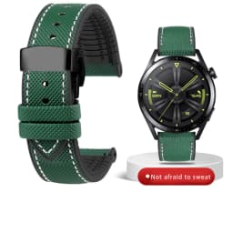 For Omega Tissot MIDO IWC Watchband 19 20mm 22mm Nylon Silicone Bottom Watch Strap Men Waterproof Rubber Wrist Band Accessories