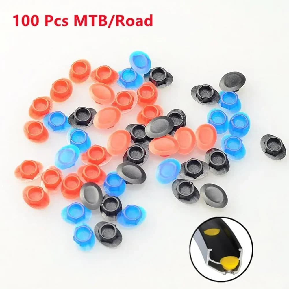 100Pcs/set Bicycle Rim Plug MTB Road Bike Wheel Eyeleted Rims Plugs ABS Plastic Cycling Ring Hole Plugs Parts Accessories