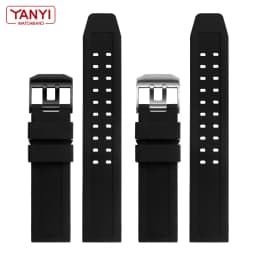 Rubber Watch Strap 22mm 23mm Watch Band Waterproof Sport for Luminox Watchbands Silica Gel Bracelet for Men Belt Black Fashion