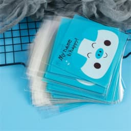 100pcs Plastic Transparent Jewelry Polka Dot Candy Cookie Gift Bag with DIY Self Adhesive Pouch For Wedding Birthday Party