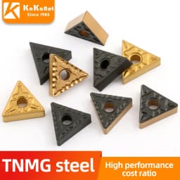 10pcs KaKarot Carbide Insert TNMG160404-CQ TNMG160408-CQ HQ YT1018 External Turning Tools For Steel Metal TNMG Turning Tools